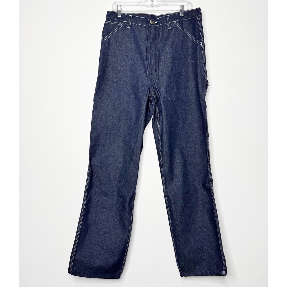 Vintage Roebucks Carpenter Jeans Mens 34x34 Workwear Utility Denim